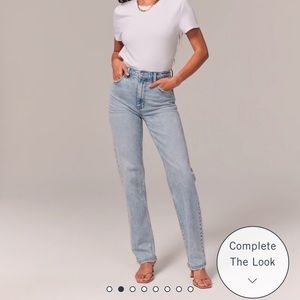 Abercrombie 90s Ultra High Rise Straight leg Jeans